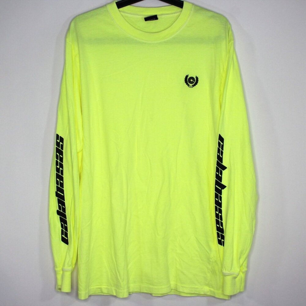 Calabasas Mens Small Kanye West Frozen Yellow Long Sleeve T-Shirt NEW H862